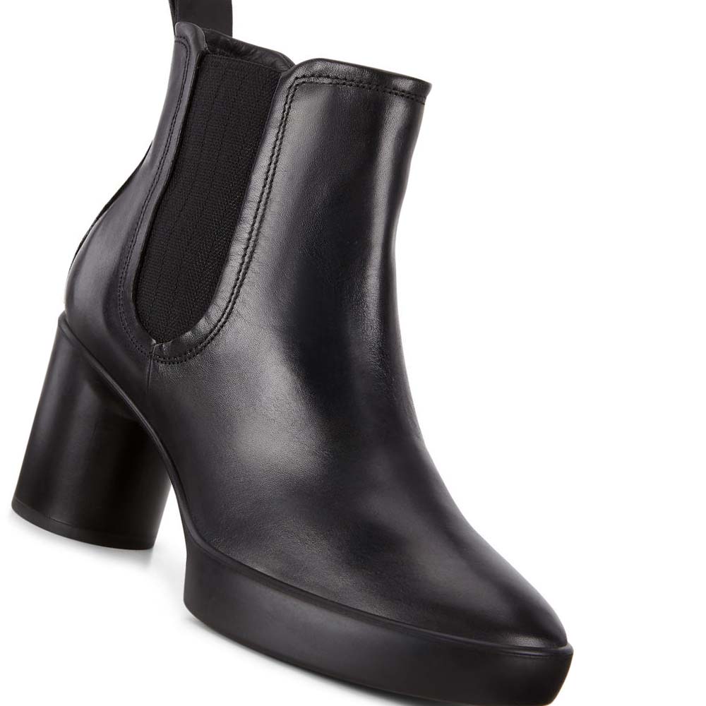 Women's Ecco Shape Sculpted Motion 55 Chelsea Ankle Boots Black | USA 36EBC